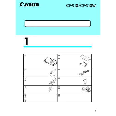 canon キヤノン FAXPHONE CF-S10_S10W